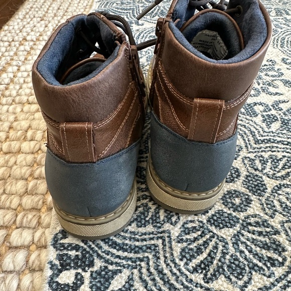 boys brown dress boots Burgundy Leather Kids Desert Boots